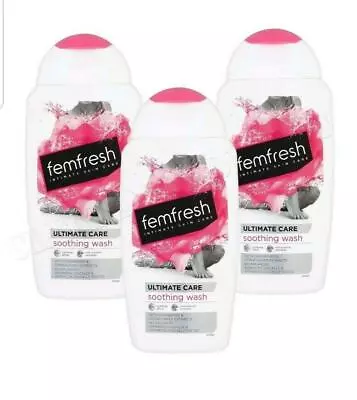 £11.99 • Buy 3x Femfresh Ultimate Care Intimate Hygiene Soothing Wash 250ml PH Balanced