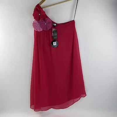 Nicola Finetti Womens Dress Hot Pink One Arm Short Length BNWT • $29