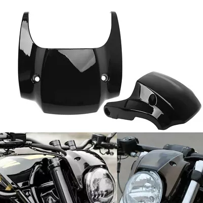 $53.99 • Buy Gloss Black Front Headlight Fairing Cover For 2012-2017 Harley V-Rod Night Rod