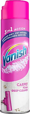 Vanish Carpet Cleaner + Upholstery Gold Power Foam Shampoo Large Area 600ml UK • £7.23