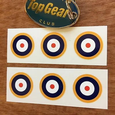 RAF ROUNDELS Scooter WW2 Aeroplane Model Car Van Stickers Decals 6 Off 25mm • £2.75