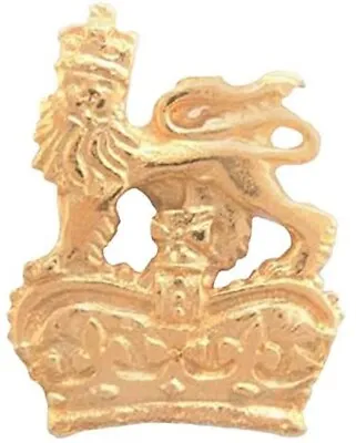 Royal Coat Of Arms Pin Badge Crown Lion Souvenir Gift Charm Lapel Gold Plated • £3.95