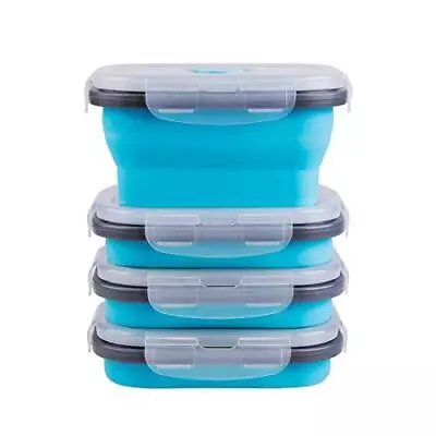 Collapsible Food Storage Containers With Airtight Lid And Vent Valve Stacking... • $19.55