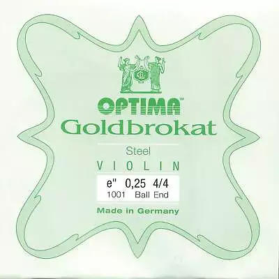 Goldbrokat Violin E String - Steel: Thin (#25 Gauge) With Ball End • $2.95