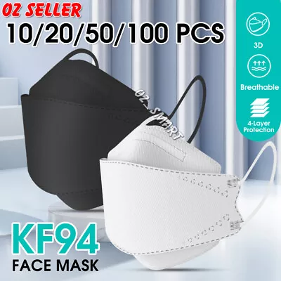 10-100pcs KF94 Face Masks Adult Protective Cover Mask 4-Layer Filter Comfortable • $13.99