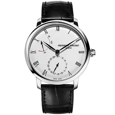 Frederique Constant Black Mens Analogue Watch Slimline FC-723WR3S6 • $2795.50