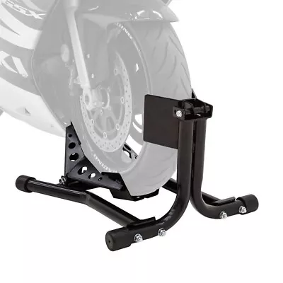 Motorcycle Motorbike Front Wheel Chock Lift Stand Self Locking Clamp • $55.43