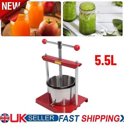 Stainless Steel Fruit Frame Press 5.5L Cheese Juice Wine Making Home Brew NEW • £55.89