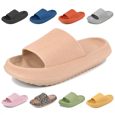 Cozy Pillow Slides Sandals For Women Men Soft Slippers Anti-Slip Home Shoes • $12.99