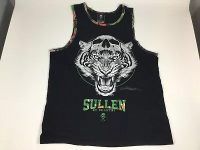 Sullen Tiger And Skull Tank Top Mens Large • $18