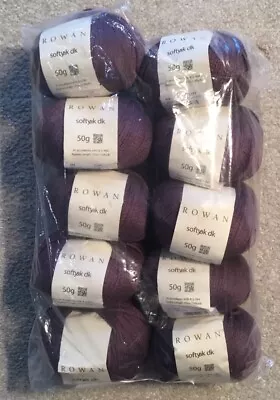 Rowan Softyak DK Cotton Blend Yarn Shade  Heath  #00238 Lot 10 Skeins 50g New • $99.90