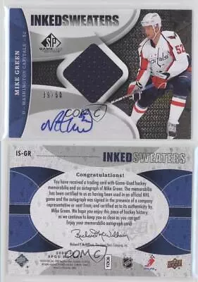 2009-10 SP Game Used Edition Inked Sweaters /50 Mike Green #IS-GR Auto • $34.73