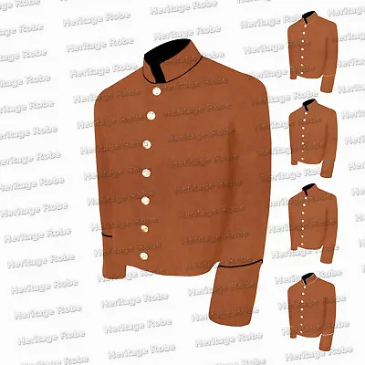 US CS Civil War Butternut Shell Jacket With All Color PIPING Trim All Sizes ! • $83