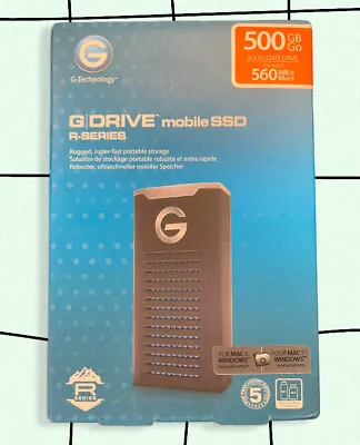 G-Technology G-DRIVE Mobile SSD R-Series 500 GB External USB 3.1 Gen 2 Portable • $124.76
