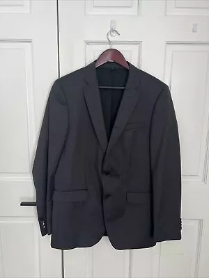 Hugo Boss Blazer Sport Coat Suit Jacket  Wool  Dark Gray Mens 40R New • $94.99