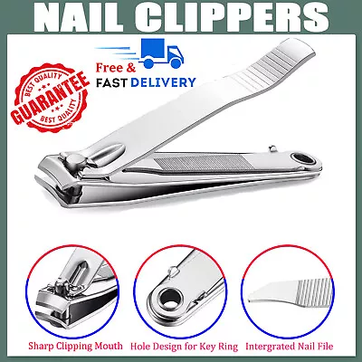 Toe Nail Clippers Cutters Large Heavy Duty Trimmer Nipper Finger Effortless • £2.79