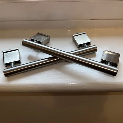 Ikea VINNA - 2x 6  Drawer Wardrobe Handles Stainless Steel Satin • £10