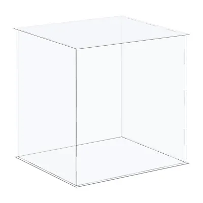 Acrylic Display Case Plastic Box Cube Storage Box Clear 36x31x36cm • £24.32