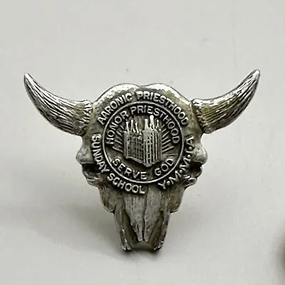 Mormon LDS Aaronic Priesthood Pin YMMIA Sterling Silver Bull Head • $24.99