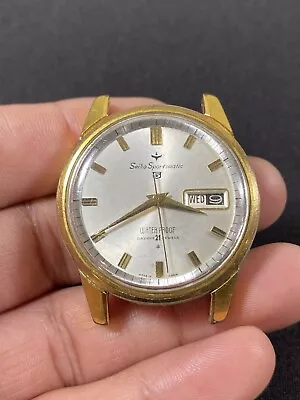 Seiko 21 Jewels Sportsmatic 5 Silver Dial Vintage Self Winding Watch - Repair • $75