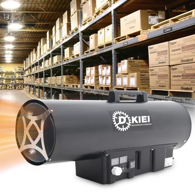 £139.95 • Buy 50KW Cylinder Gas Heater Industrial Air Space Fan Warmer Garage Workshop Factory