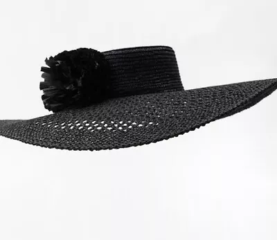 Zara Raffia Flower Wide Brim Hat NWT BRAND NEW RRP £59.99. • £28.48