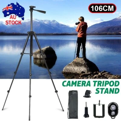 $13.02 • Buy Professional Camera Tripod Stand Mount Phone Holder For IPhone DSLR Lightweight