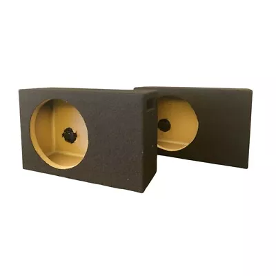 8” Ported Pair Subwoofer Enclosure Car Audio Speaker MDF-Black • $59.99