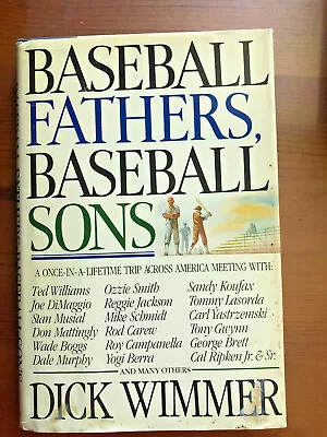 Baseball Fathers Baseball Sons** FREE SHIP**  Richard Wimmer*Great Vintage Book • $5.88