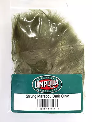 STRUNG MARABOU - DARK OLIVE- Fly Tying Material - 1/4 Oz. - Umpqua - Blood Quill • $4.99