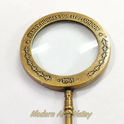 Antique Mini Brass Magnifying Glass Vintage Collectible Gift • $20.67