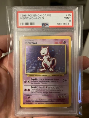 $91 • Buy 1999 Pokémon PSA 9 Base Set Mewtwo #10