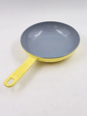 Vintage YELLOW Citron Descoware Enamel Cast Iron 6.5  Skillet-No Lid • $27.99