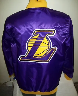 Lakers Jacket Los Angeles NBA STARTER Full Zip  PURPLE With GOLD & WHITE Trim • $89.99