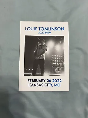 Louis Tomlinson World Tour Poster 2022 Kansas City MO • £14.25