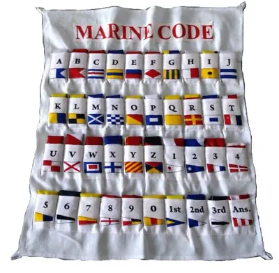 Naval Signal Flags/ Flag SET- Set Of Total 40 Flag - Marine Code With CASE COVER • $35