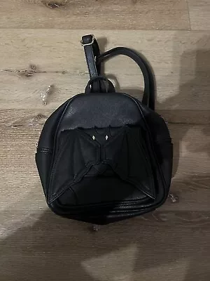 Mini Bat Purse Gothic: Leather Backpack Goth Backpack With Wings Mini Bookbags  • $49.99