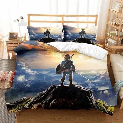 Zelda Link Single Double King Super King Bed Quilt Duvet Cover Set Pillowcase • £34.19