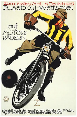 German Vintage Decoration  Design Poster.Motorcycle.Motorcross.Decor 834i • $48