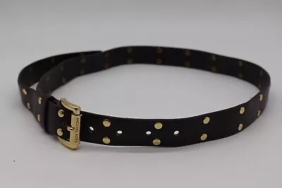 Michael Kors Belt Size 8  New No Tags Brown Pu Leather W/gold Studs • $22.99