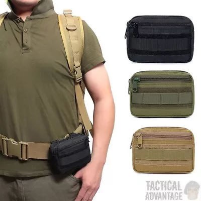 Small Molle Utility Admin Tool Pouch Belt Bag Army Pack Military Black Green Tan • £7.95