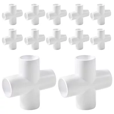 PVC Corner Fittings: 4-Way Cross For Heavy-Duty Furniture Greenhouse Tent6pcs • $15.64