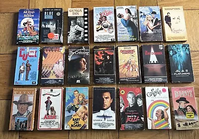 21 Vintage VHS Tape Lot Blockbuster Rentals Firefox Star Chambers Annie The Babe • $40