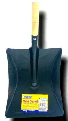 £6.89 • Buy Multipurpose Metal Wooden Handle Shovel Grit Snow Garden Indoor Outdoor Garden