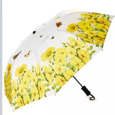 Hallmark / Marjolein Bastin Yellow Pansies & Primroses Umbrella - NEW! • $25