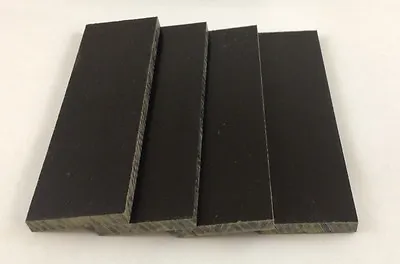 4 Pieces Of 3/16  .187  Black Paper Micarta Knife Handle Material - Blank Scales • $12.75