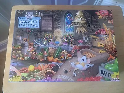 Gibsons 1000 Piece JIgsaw Puzzle Harvest Feastival By Mike Jupp. New! • £11.99