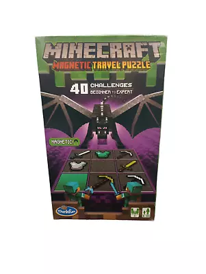 ThinkFun Minecraft Magnetic Travel Puzzle - 40 Challenges Beginner To Expert • $19.99