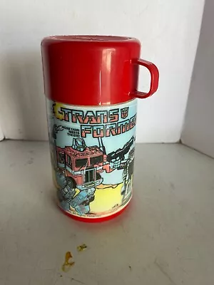 Vintage 1984 Transformers G1 Thermos For Lunchbox Hasbro Aladdin • $35