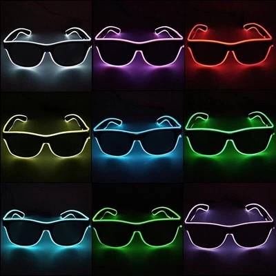 Neon LED Light Eyewear Shade Nightclub Halloween Dress Up Led Glasses • £5.55